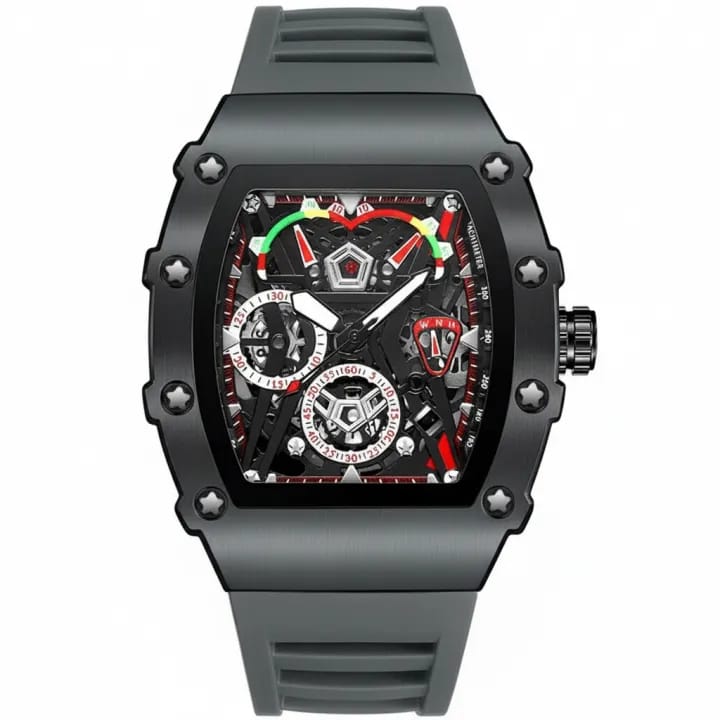 Fashion Sports Rubber Strap Wristwatches